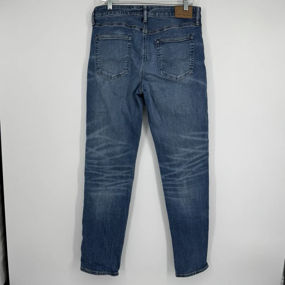 American Eagle AirFlex+ Athletic Straight Jeans Men's 32x33 Blue Denim PNW Style